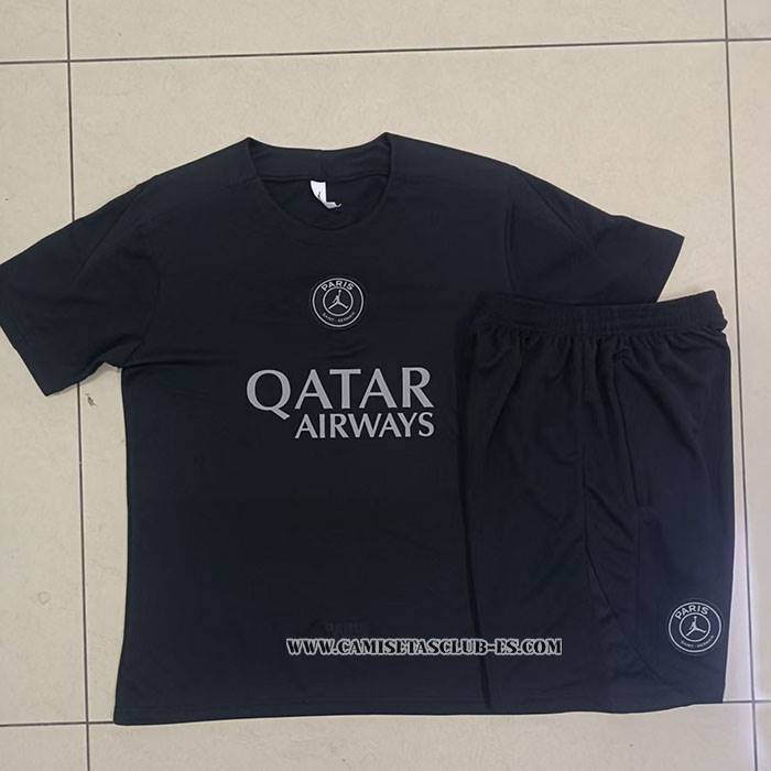 Chandal del Paris Saint-Germain Jordan 25-26 Manga Corta Negro - Pantalon Corto